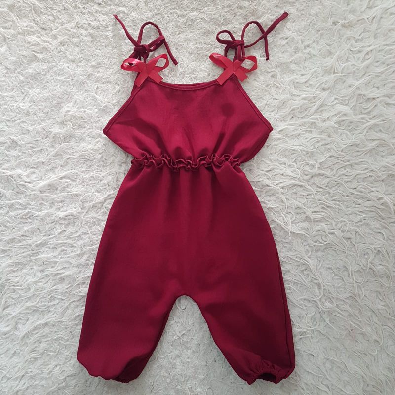 Baju Anak Jumpsuit ribbon set