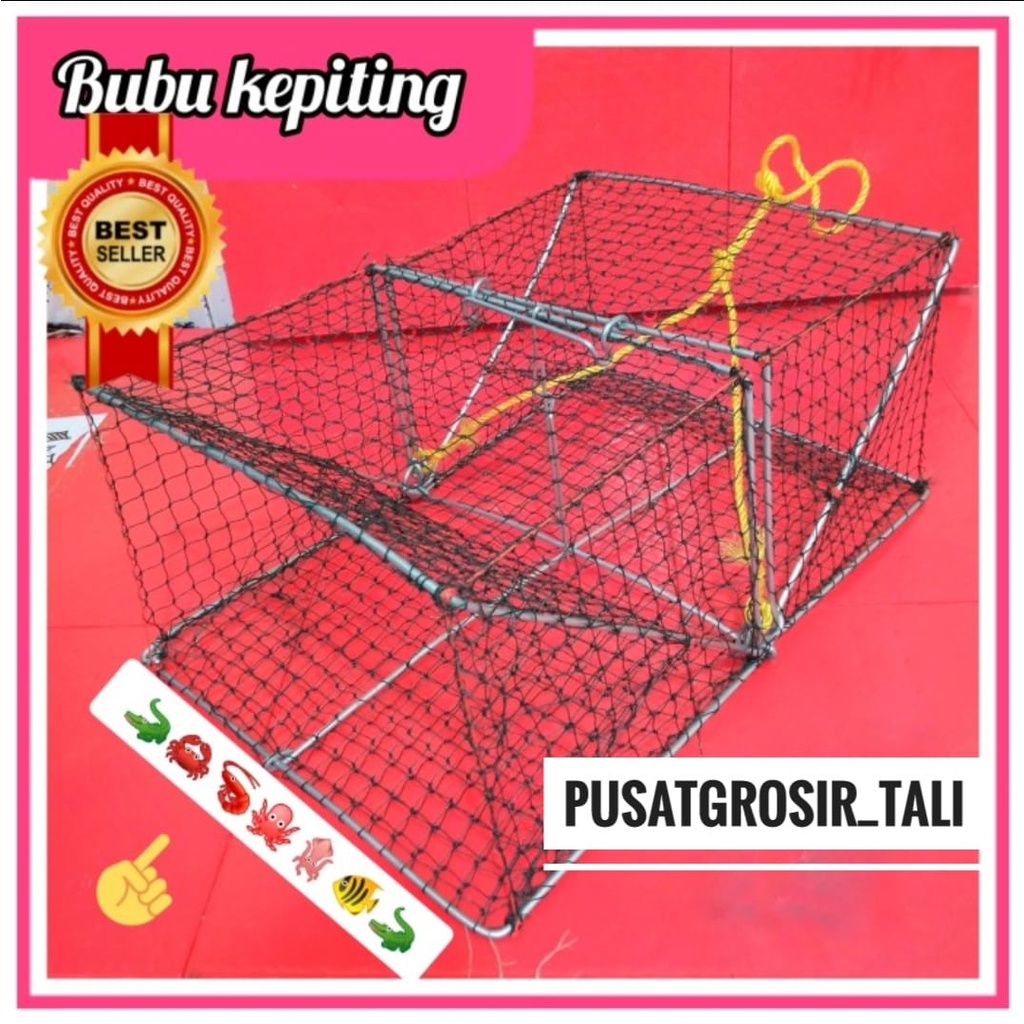 BUBU JEBAKAN KEPITING (KAWAT TEBAL) / PERANGKAP KEPITING 2 PINTU / JEBAKAN KEPITING / JARING IKAN