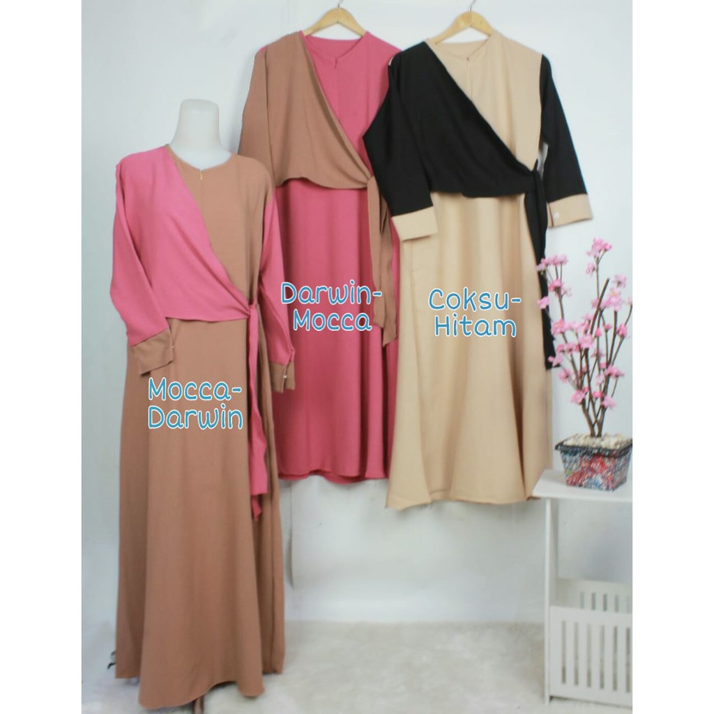 gamis wollycrepe CHERIKA tali  samping limited edition sabyan hanbook kimono itycrepe simple modis