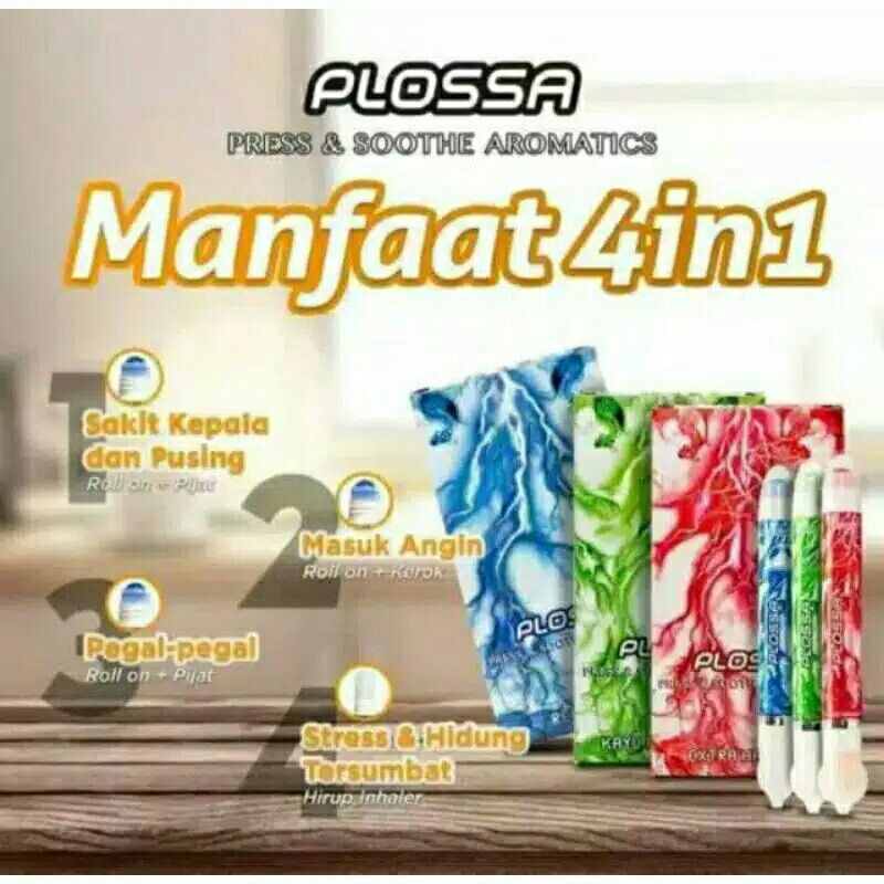 Plossa Minyak Angin Aromatherapy 4 in1 / Plosa Press and Soothe Aromatics