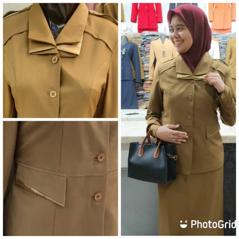 setelan seragam pns wanita seragam pdh pemda wanita baju dinas pns pemda kheki pemda tua