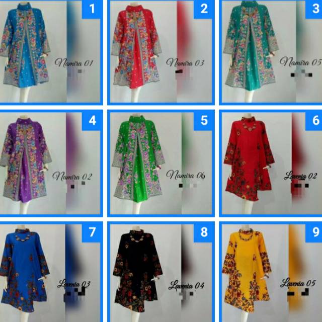 NR GRUP                         dress batik modern wanita flare murah grosir lace brukat jumbo YUMNA