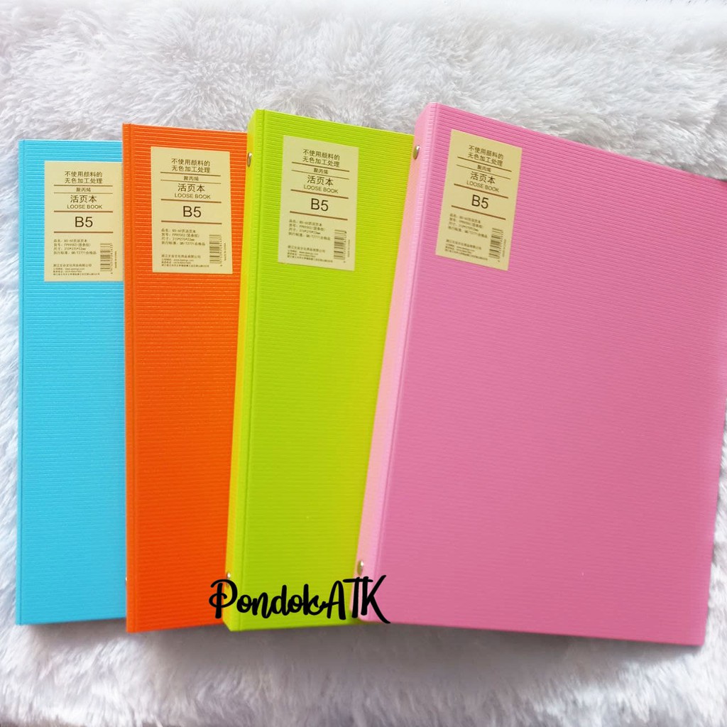 

Binder B5 Warna Cover Tebal Wengu Binder Plastik Warna Elegan B5 Free Kertas dan Divider