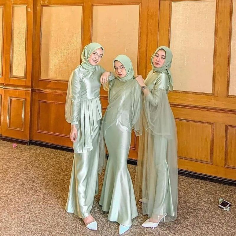 Paket Bridesmaid Seragam Keluarga Satin &amp; Tile PART 3