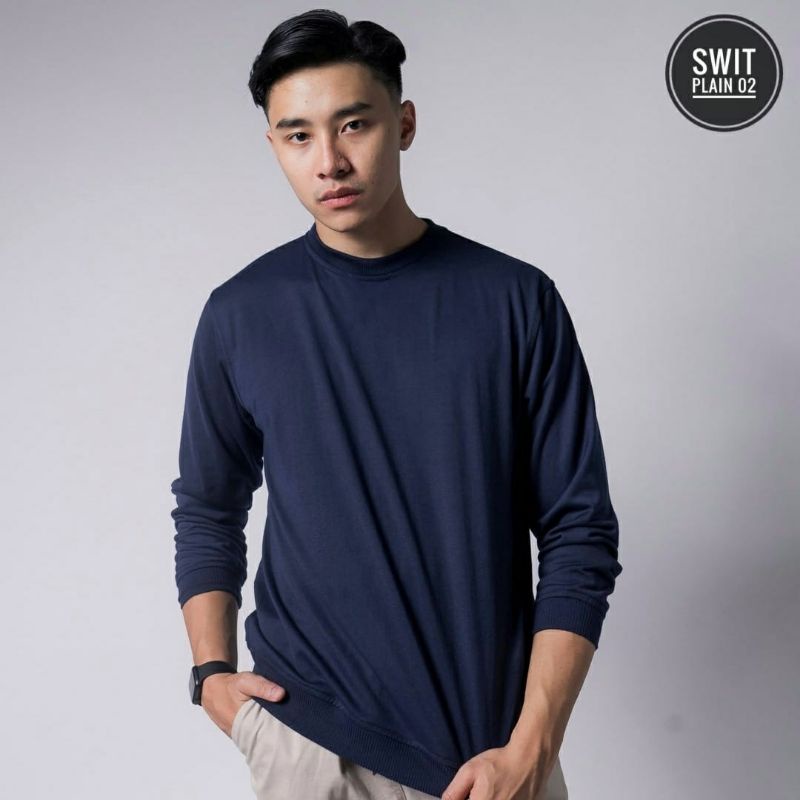 sweater polos // sweater hoodie polos lengan panjang Long sleeve polos pria wanita