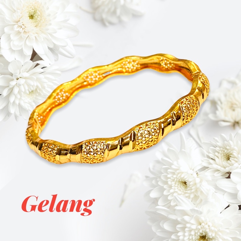 Gelang wanita gelang gelombang gelang lapis emas gelang yaxiya gelang xuping gelang dubai