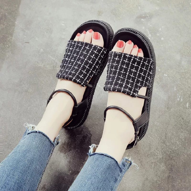 Sandal Tali Wanita / Wedges Fashion Premium FMS 095