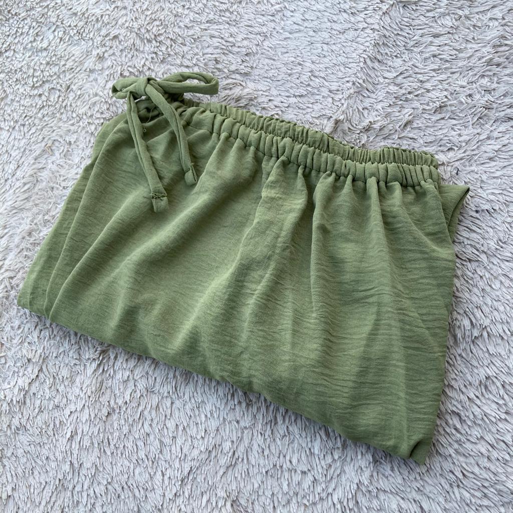 CELANA KULOT CRINKLE PREMIUM / KULOT AIRFLOW / RUBY KULOT CRINKLE /CELANA SANATAI/CELANA TERBARU-cln ariflw sage