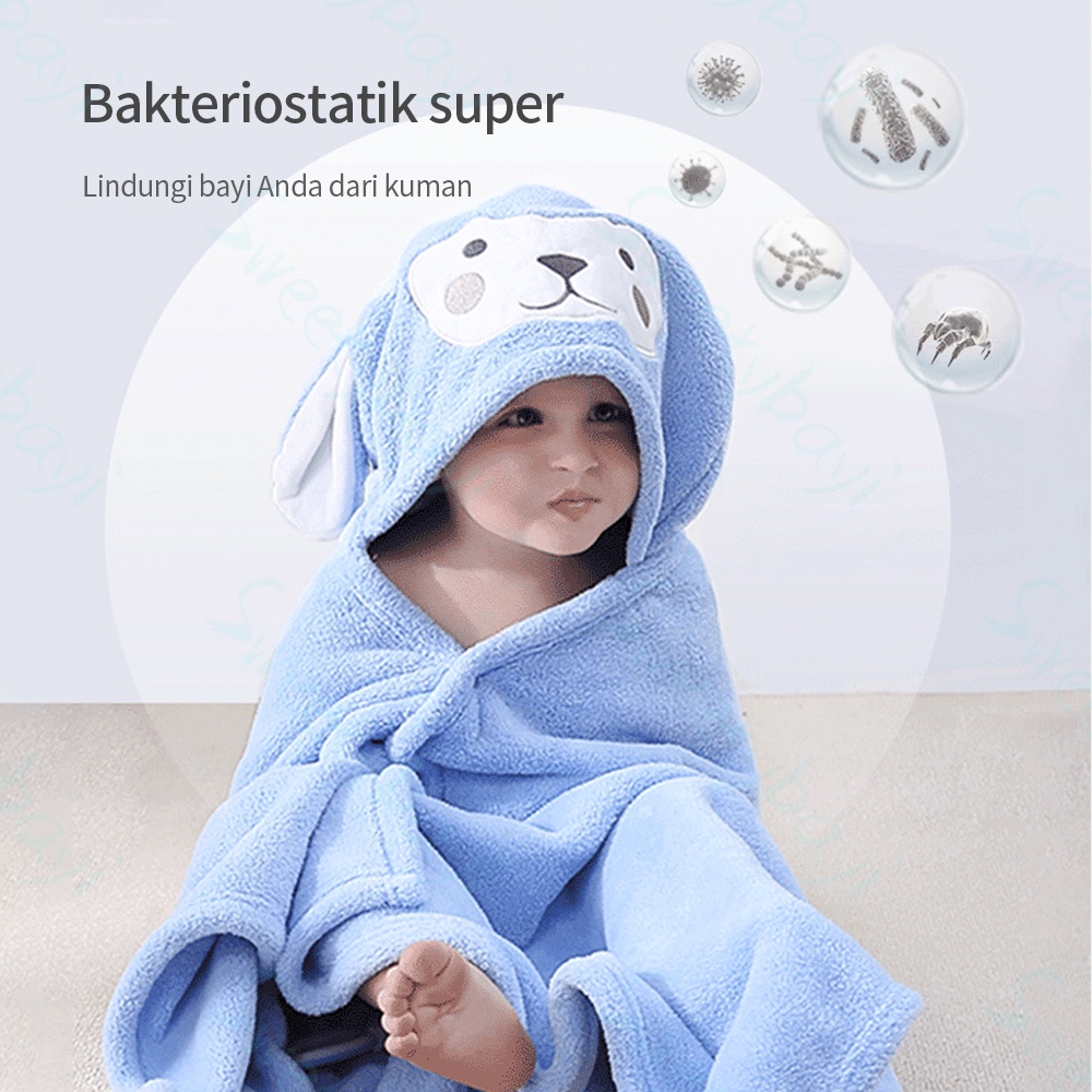 Sweetybayi Handuk hoodie anak penyerapan air yang kuat selimut bayi