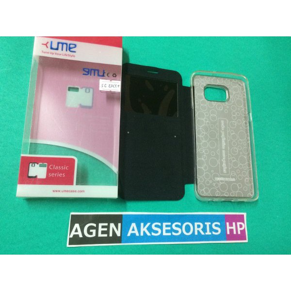Flipcover Samsung S6 EDGE Plus G928F 5.7 inchi Leather Case UME Classic ORI     aah