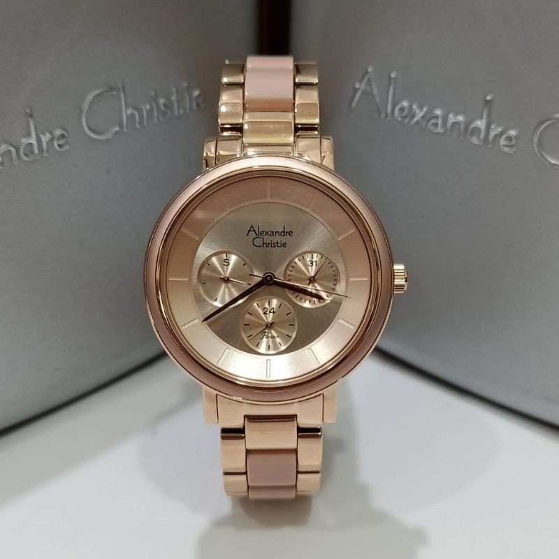 Jam tangan wanita Alexandre Christie AC 2918 AC2918 rosegold
