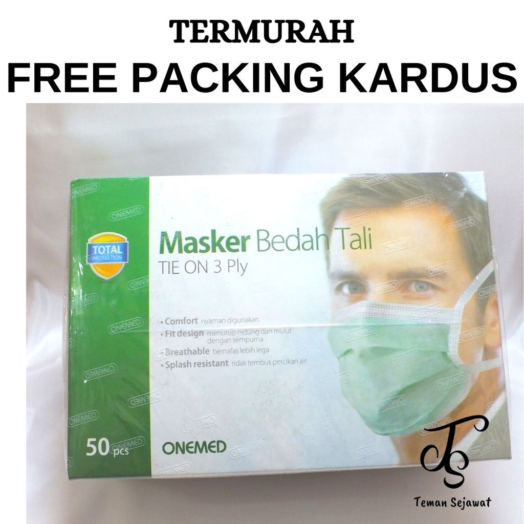 Masker Bedah Tali ONEMED 50pcs/kotak