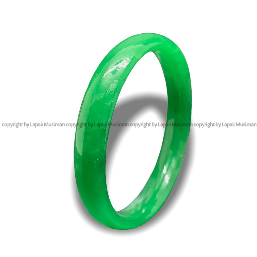 [Bayar di Tempat] Gelang Batu Giok Crystal Warna Hijau