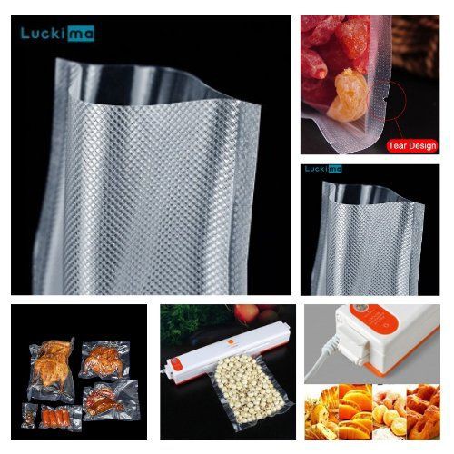 Plastik Bag Vacuum Sealer Mesin Packing Makanan 100 Pcs 17x25cm 111114