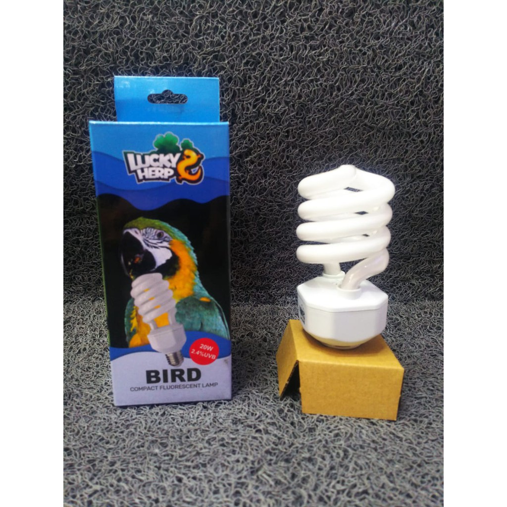 Lucky Herp Bird Lamp 2.4% UVB 20w - Lampu Burung Lampu Pengganti Matahari Hi CRI Index