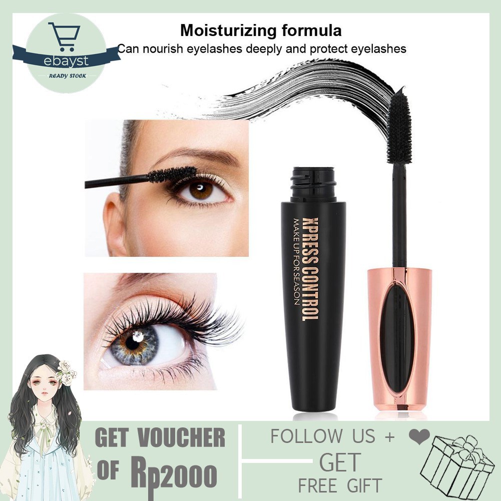 [ORIGINAL] 4D Silk Fiber Eyelash Mascara Waterproof Maskara Pemanjang bulu mata alami Tahan Lama