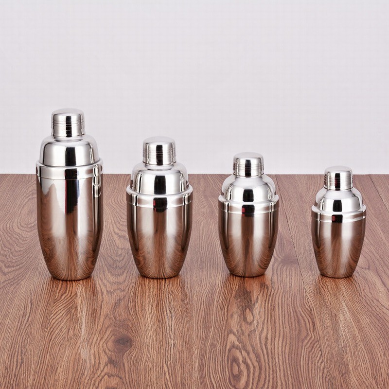 BISA COD Cocktail Shaker Bartender Boston Style Stainless Steel SHAOYE