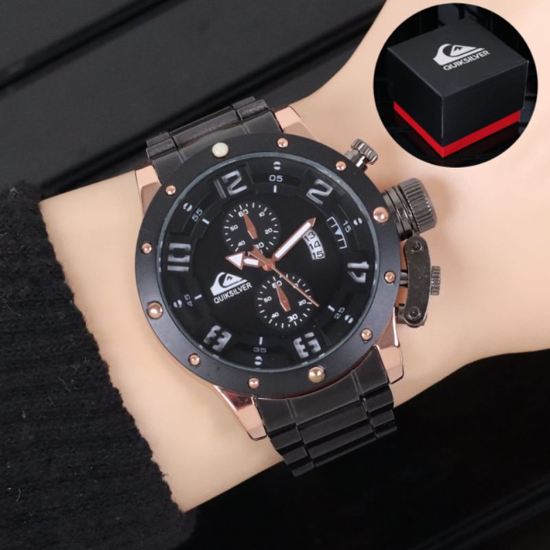 (BEST SELLER) JAM TANGAN PRIA QUIKSILVER 1152SL FREE BOX ORI & BATERAI