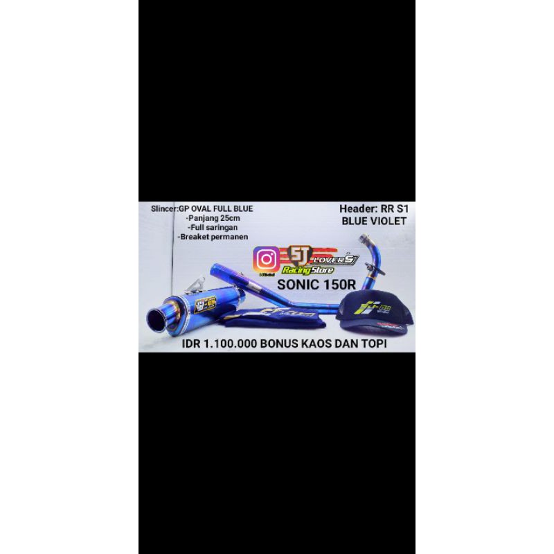 Knalpot Racing Honda SONIC 150 R SJ88 GP Oval