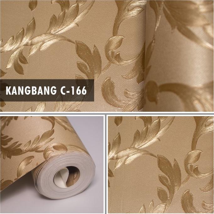 wallpaper dinding vinyl batik emas/wallpaper dinding classic mewah Terbaru