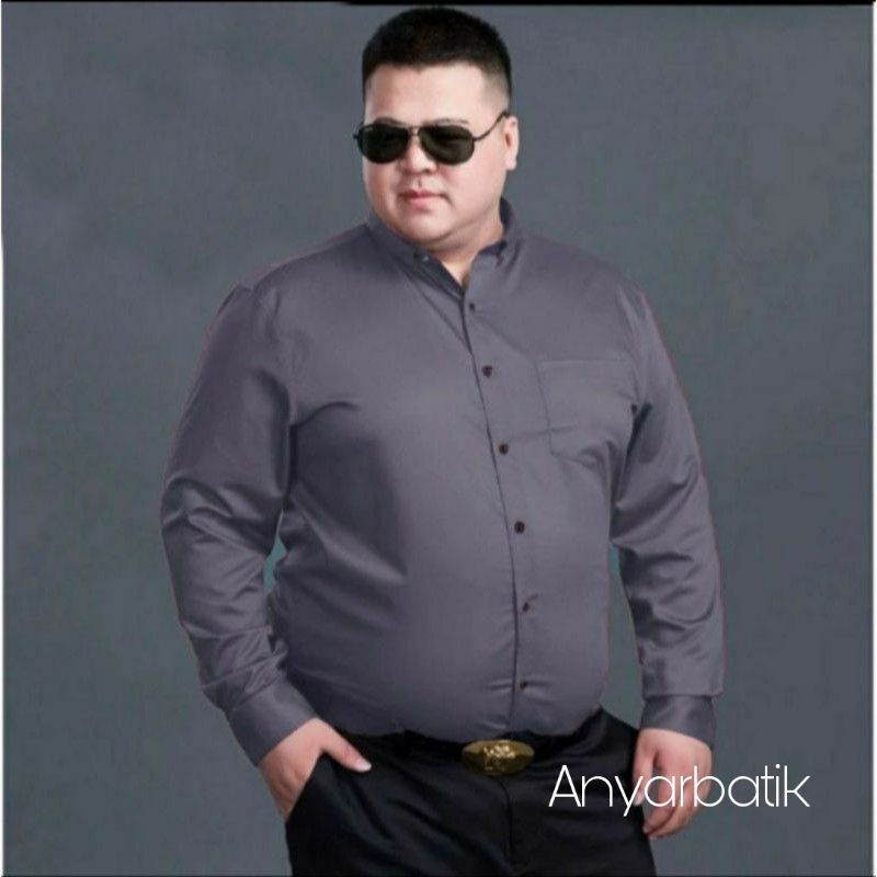 BAJU PRIA KEMEJA POLOS HARGA MURAH UKURAN JUMBO M L XL XXL XXXL