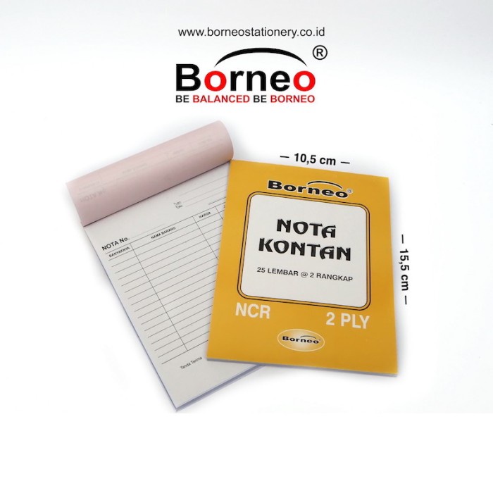 

Nota Kontan Kecil - 2 Ply (25 Lbr)