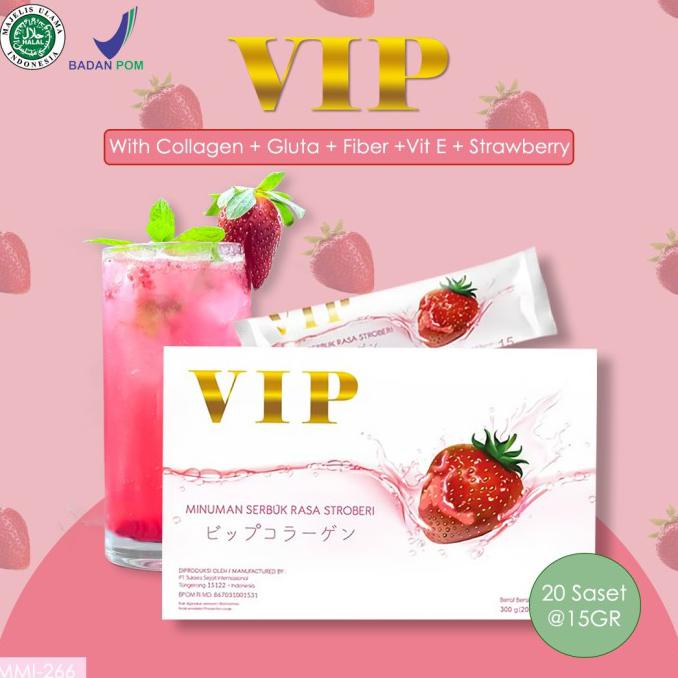 

VIP COLLAGEN BUBUK MINUMAN SERBUK RASA STRAWBERRY POWDER DRINK