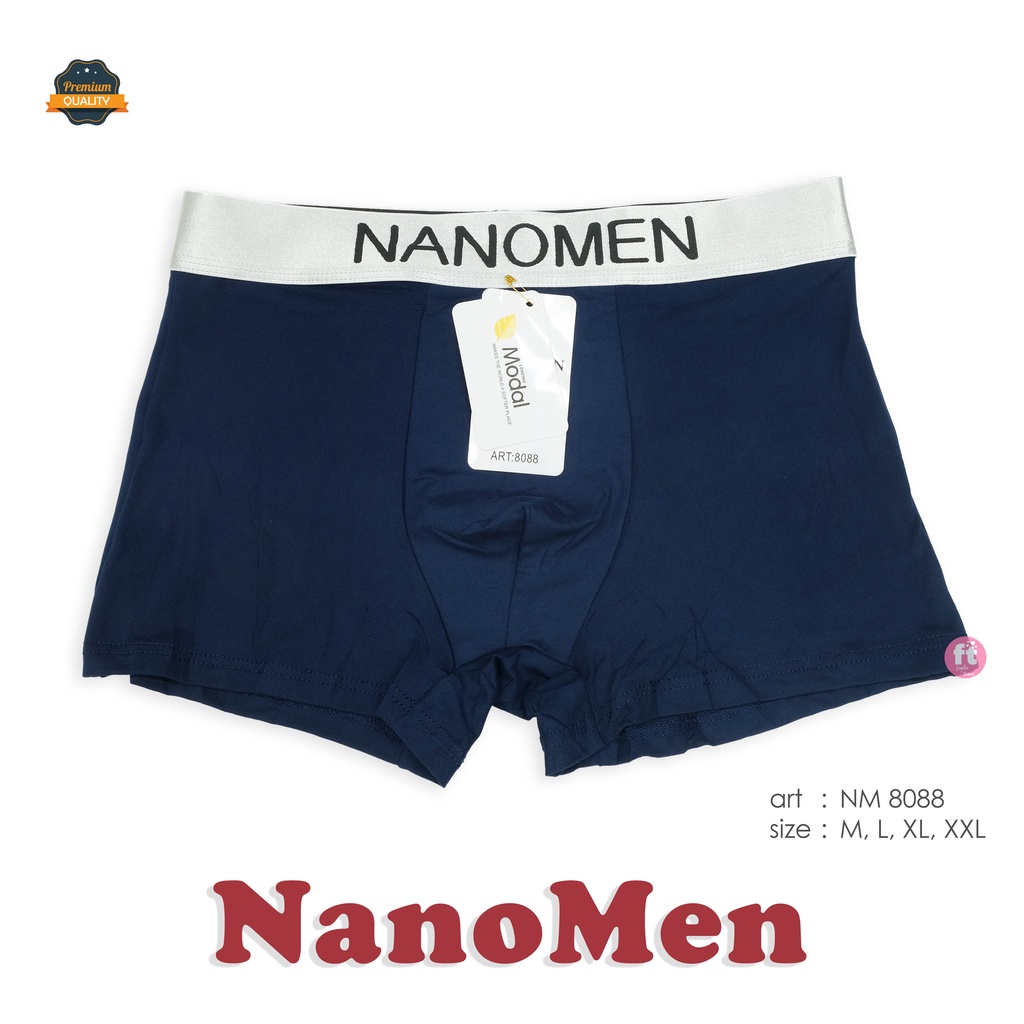 NANOMEN | Celana Dalam Boxer Pria / Celana Dalam Segi4 Pria / art NM 8088