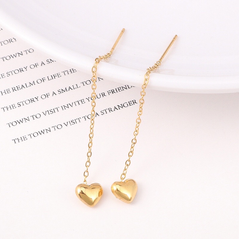 Anting Titanium Premium Korea Style Kupu Kupu Bola Love Vintage Fashion