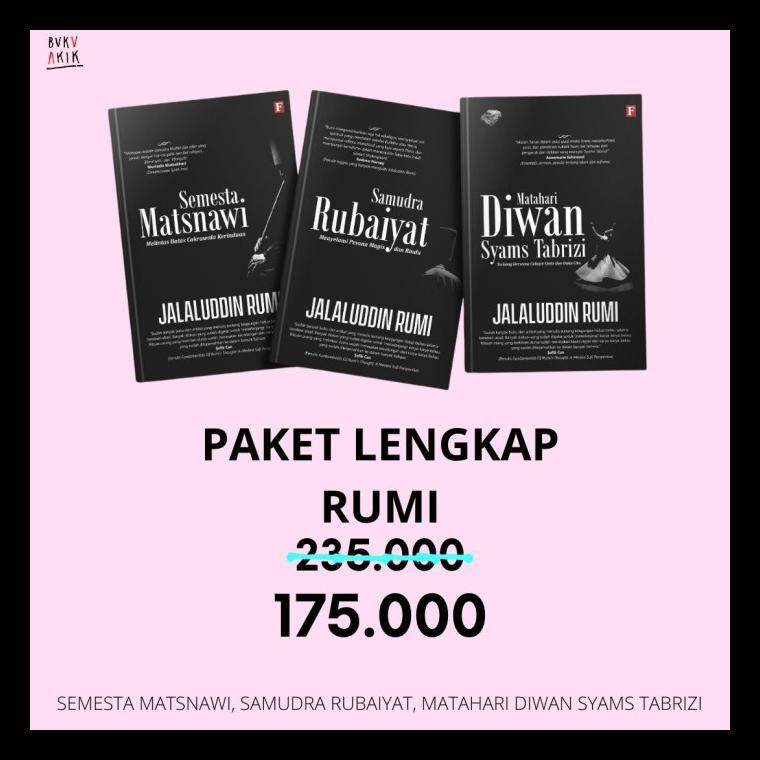 Buku Religi/Buku Spiritual Paket Trilogi Rumi - Jalaluddin Rumi