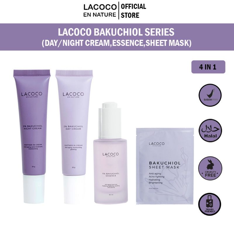 LACOCO BAKUCHIOL ESSENCE - LACOCO BAKUCHIOL - LACOCO BAKUCHIOL CREAM SIANG - LACOCO BAKUCHIOL