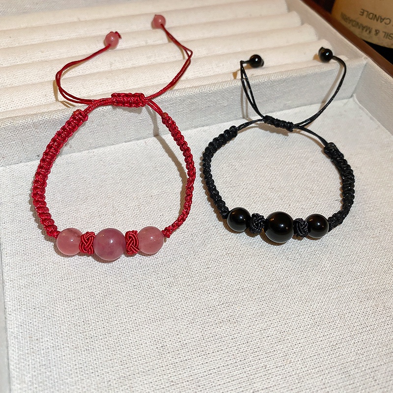 Gelang Tangan Manik-Manik Merah Gaya Harajuku Untuk Wanita