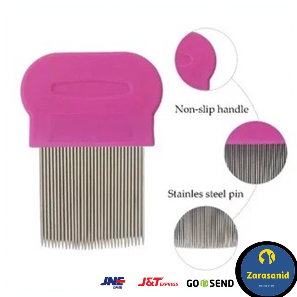 Sisir Serit Kutu Ajaib Pembasmi Ketombe Telur Kutu Logam Besi Stainles Murah Berkualitas