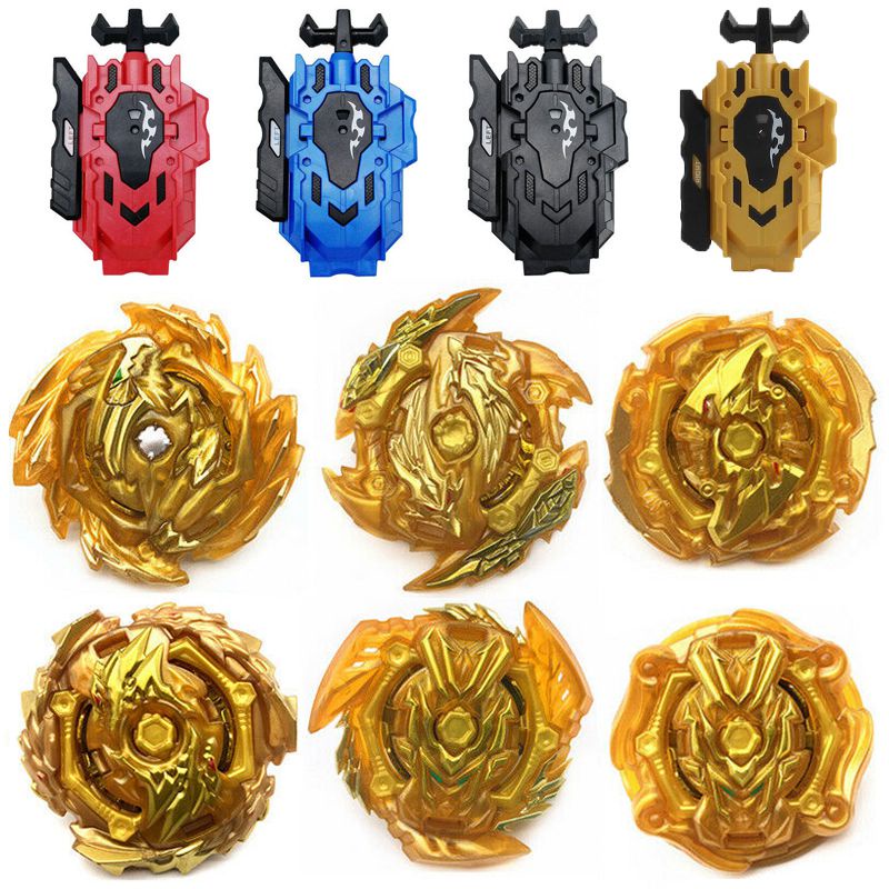 【Ready Stock】Gold Beyblade Burst GT-B145 B144 B142 B140 B139 B134 Spinning Top Random Wire Launcher Kids Toy