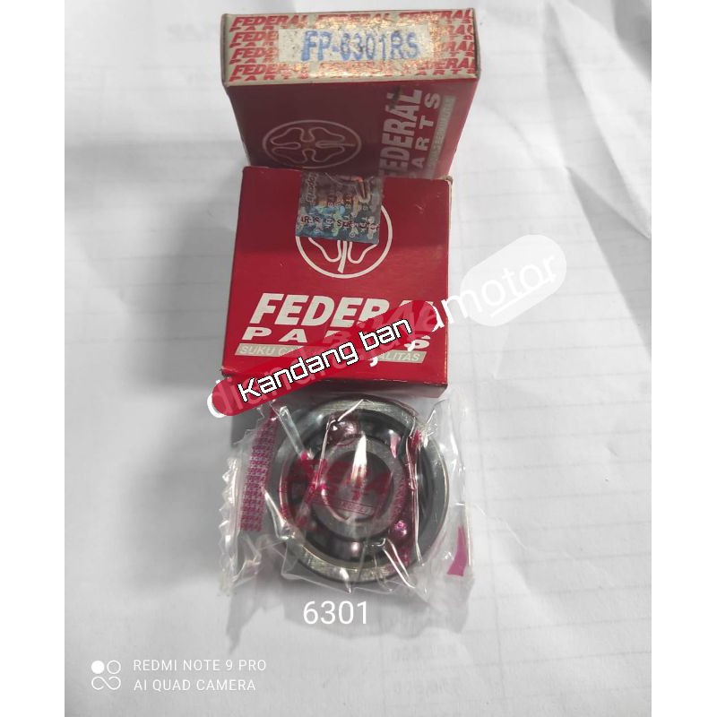 Bearing laher roda 6301 asli Federal untuk Honda