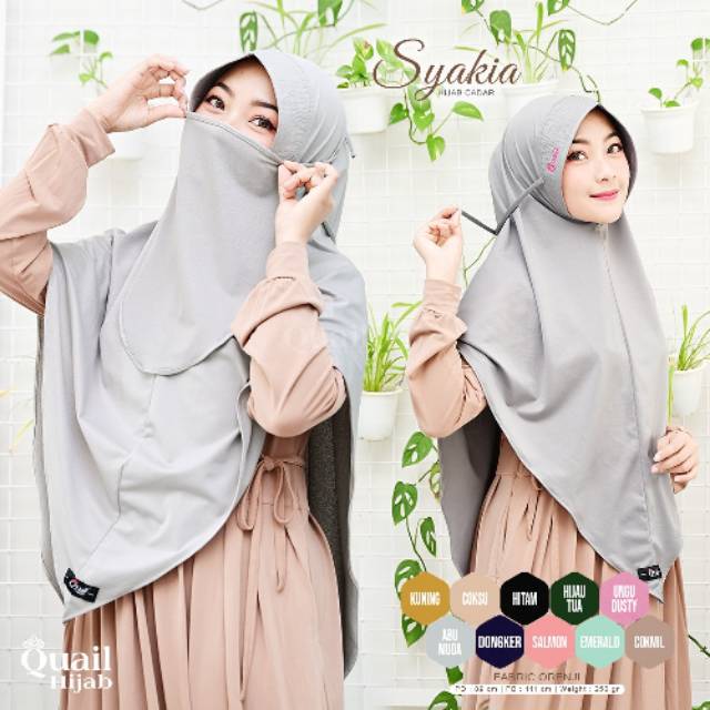 SYAKIA QUAIL HIJAB | ORIGINAL QUAIL HIJAB | Jilbab Jersey | Jilbab Cadar | Jilbab bermerk