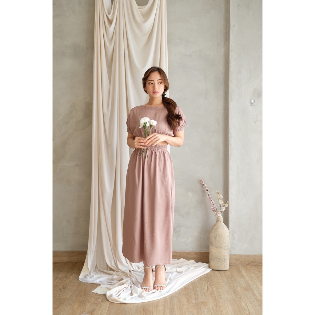 Miyo Set - Atasan Skirt Setelan Wanita Crop Top