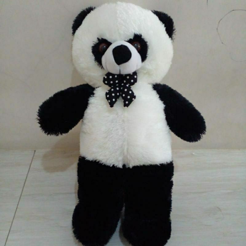 Boneka panda cina hitam putih ukuran 55cm L