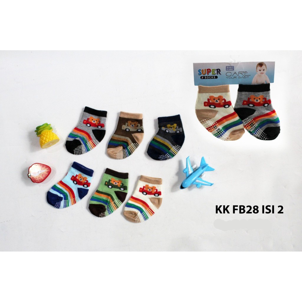 Kaos Kaki Bayi Newborn Laki Laki Perempuan / Kaos Kaki Anak Karakter [Isi 2 Pasang] / Mini Sock Cute