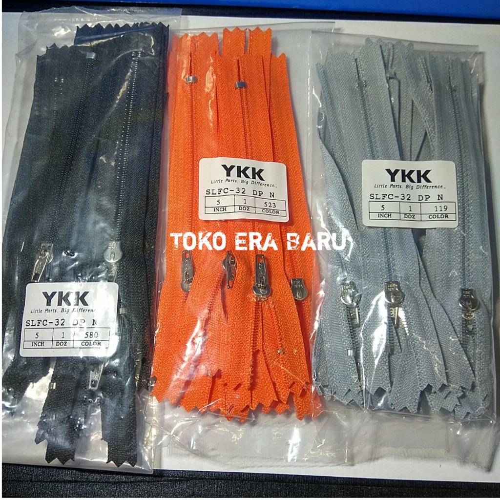 Resleting YKK SLFC-32 EKO 4&quot;,5&quot;,6&quot;,7” (1 lusin) SAMA WARNA