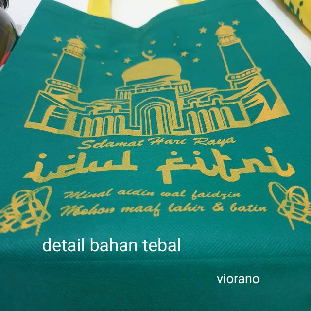 Tas Hantaran Lebaran Goodie bag Idul Fitri Ukuran 25x32cm dengan Alas Tapak Bawah