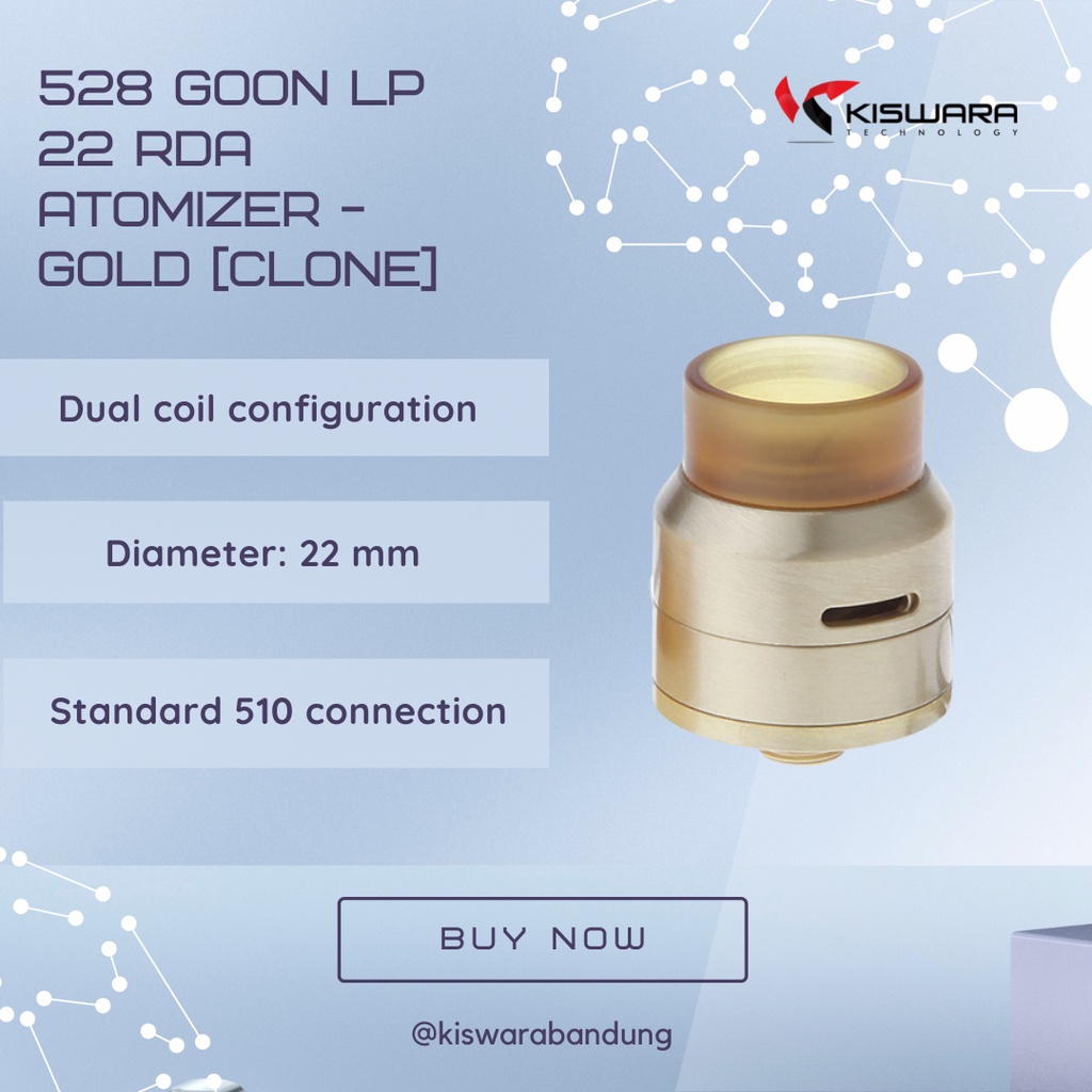 528 Goon LP 22 RDA Atomizer - GOLD [Clone] KiswaraBandung