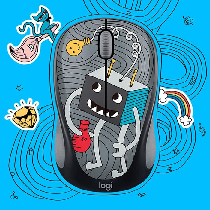 Mouse Wireless Logitech M238 Doodle Collection - L079 - LIGHTBULB