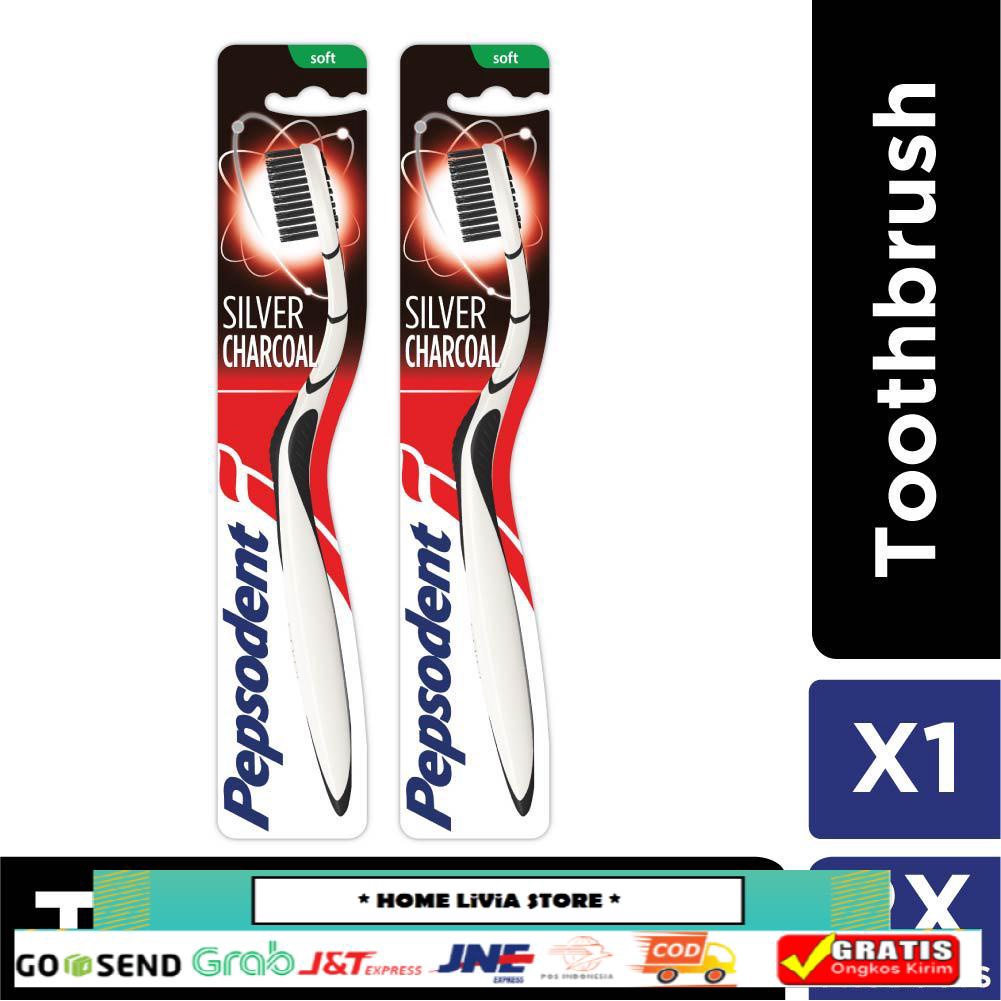 Pepsodent Silver Charcoal Sikat Gigi Soft Twin Pack