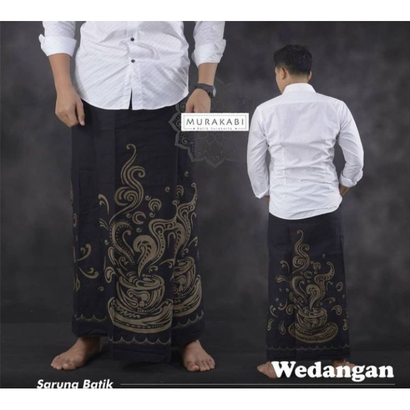Sarung batik sragenan termurah motif kopi ireng sudah di jahit rapi