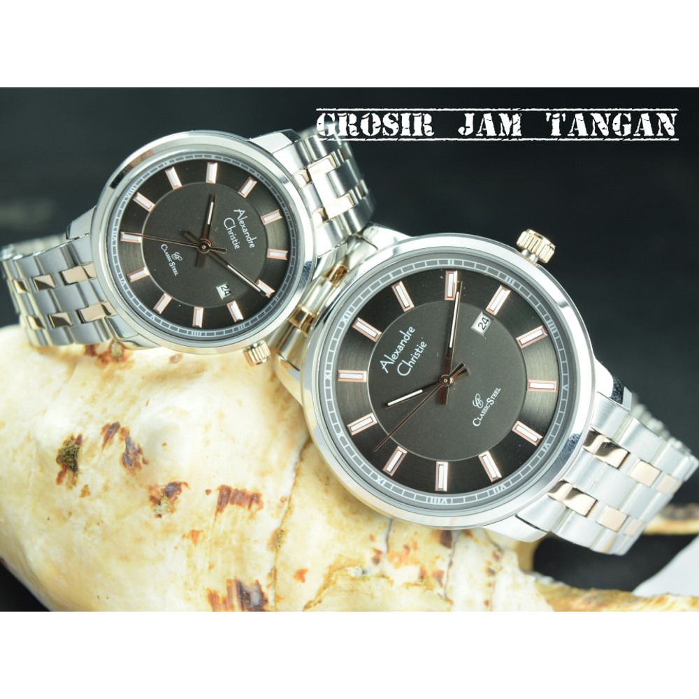 ALEXANDRE CHRISTIE AC 8511 (KOMBINASI) JAM TANGAN COUPLE ORIGINAL MEWAH ELEGAN SIMPLE PROMO GROSIR