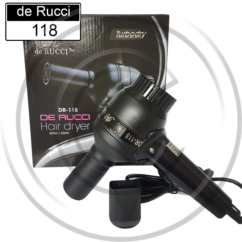 DE RUCCI / HD DR-118 / HairDryer (Pengering Rambut) Turbo Dry