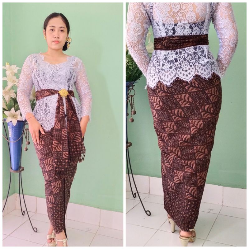 Jual Kamen Bali Batik Indigo Lembaran Busana Wanita Motif Batik Katun