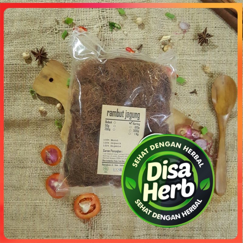 

RAMBUT JAGUNG KERING 1000 GRAM / 1 KG - Zea Mays - MURNI - JSR - REMPAH