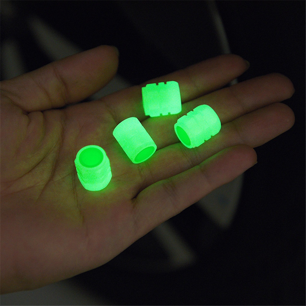 【COD Tangding】4pcs Tutup Pentil Ban Mobil / Motor Elektrik Universal Luminous